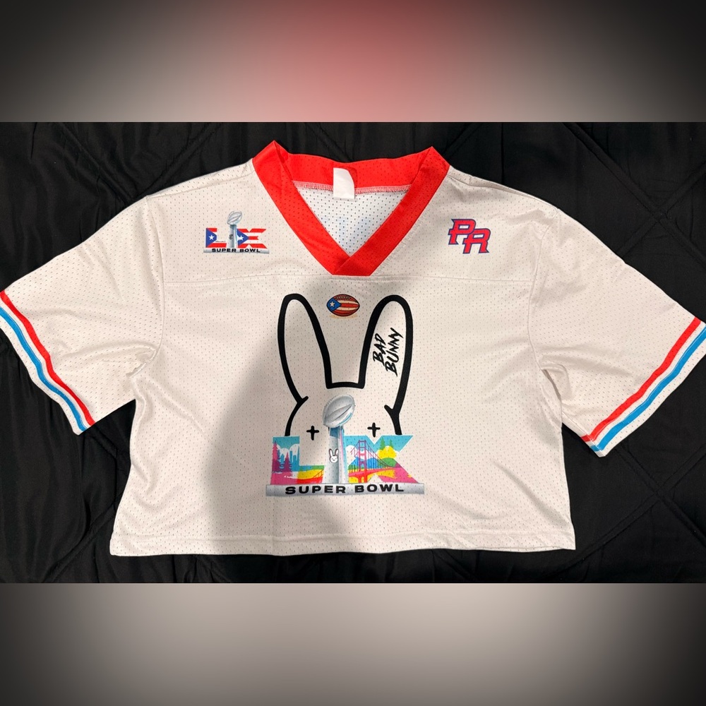 Benito Crop Top Mesh Football Super Bowl jersey